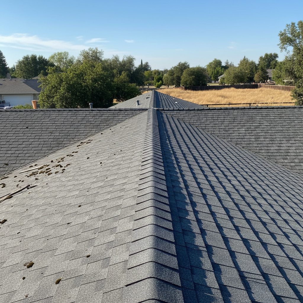 Completed roof installation work at a residential property in Citrus Heights, CA