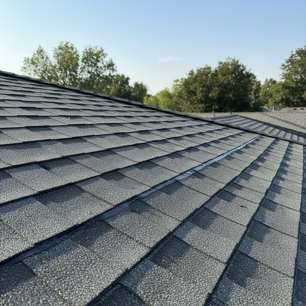 Completed roof repair work at a residential property in Elk Grove, CA
