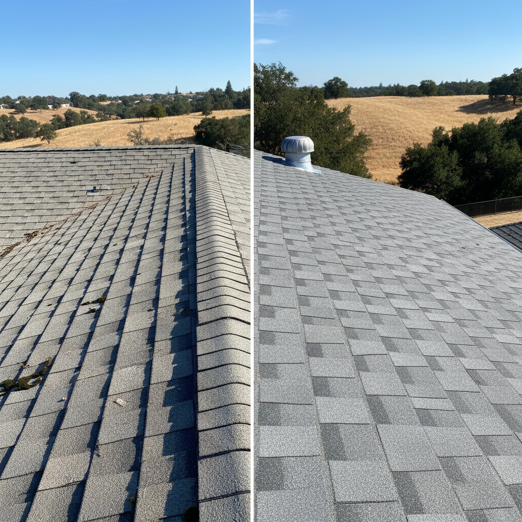 Completed storm damage repair work at a residential property in Elk Grove, CA