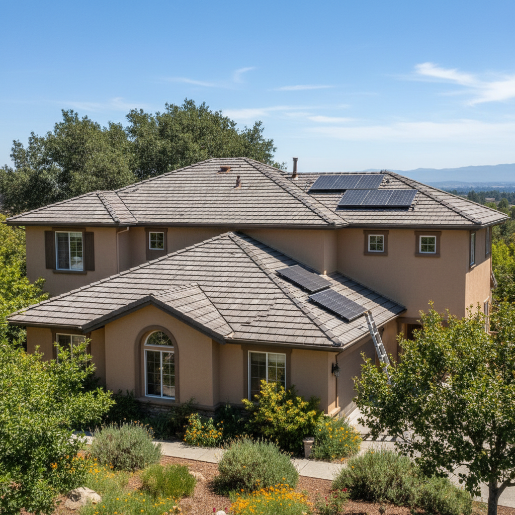 Completed roof inspection work at a residential property in Folsom, CA