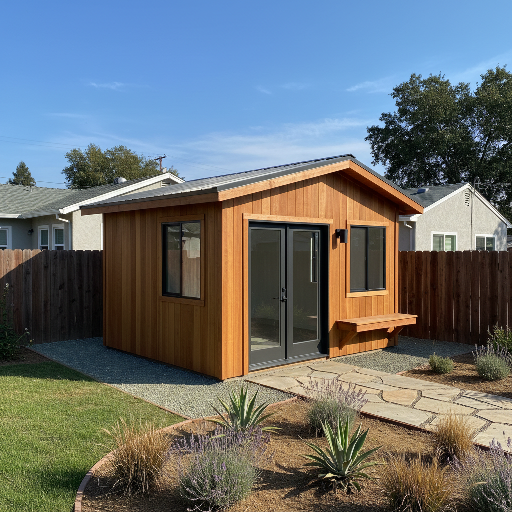 Completed custom shed design work at a residential property in San Jose, CA