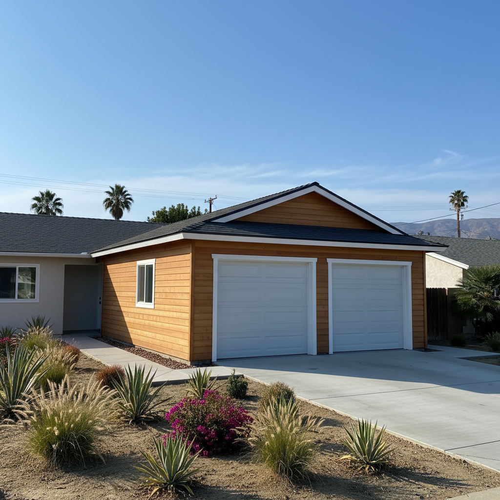 Completed garages work at a residential property in Pomona, CA