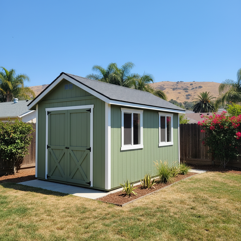 Completed custom shed design work at a residential property in Pomona, CA