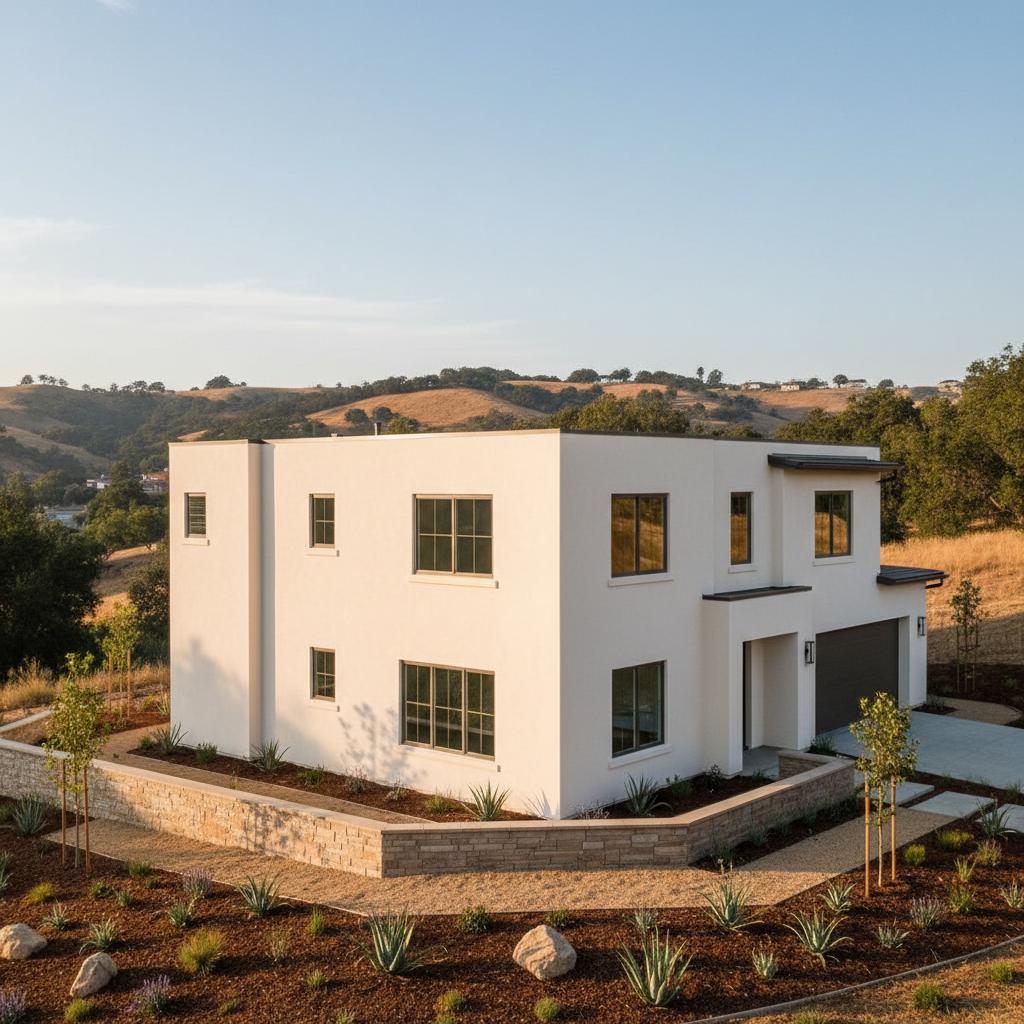 Completed commercial stucco work at a residential property in Claremont, CA