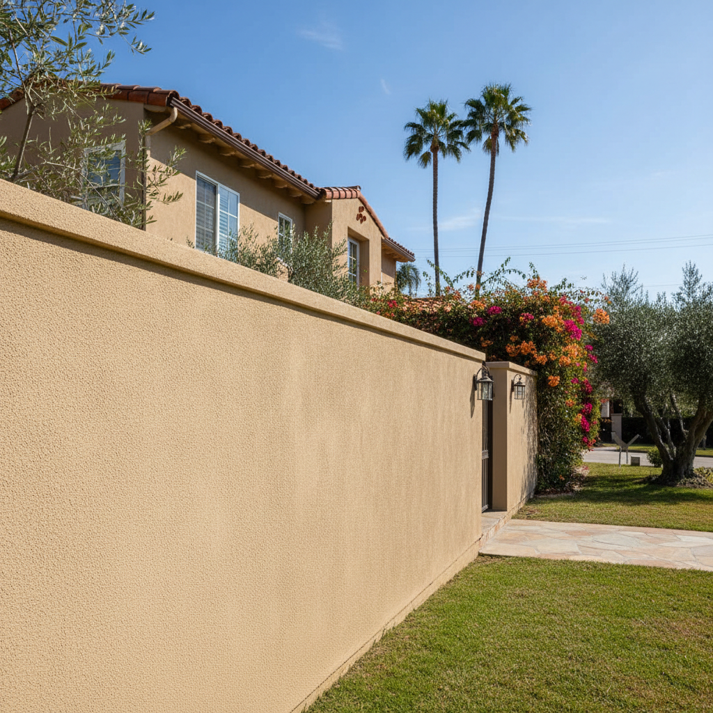 Completed stucco replacement work at a residential property in Beverly Hills, CA