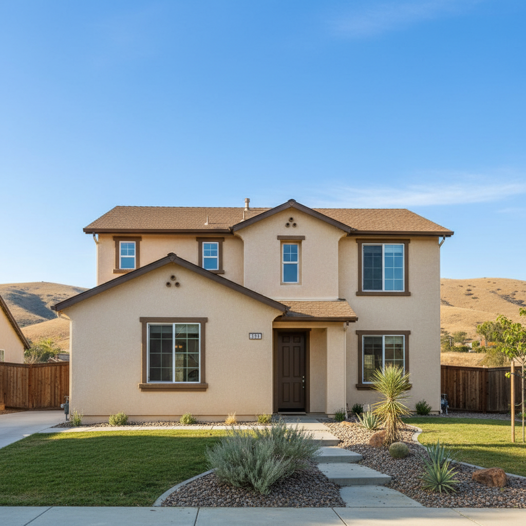 Completed commercial stucco work at a residential property in Bakersfield, CA