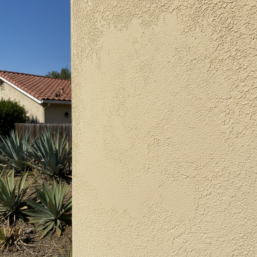 Completed stucco repair work at a residential property in Burbank, CA