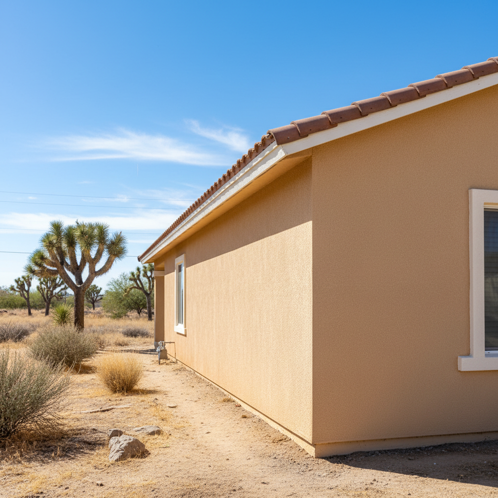 Completed stucco painting work at a residential property in Palmdale, CA
