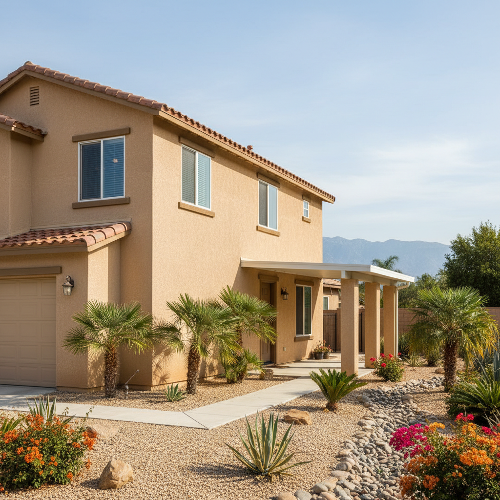 Completed stucco inspection work at a residential property in Rialto, CA