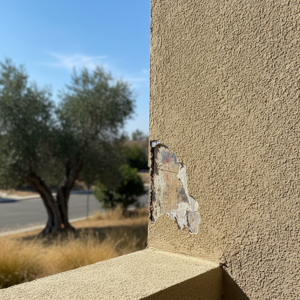 Completed stucco removal work at a residential property in Burbank, CA