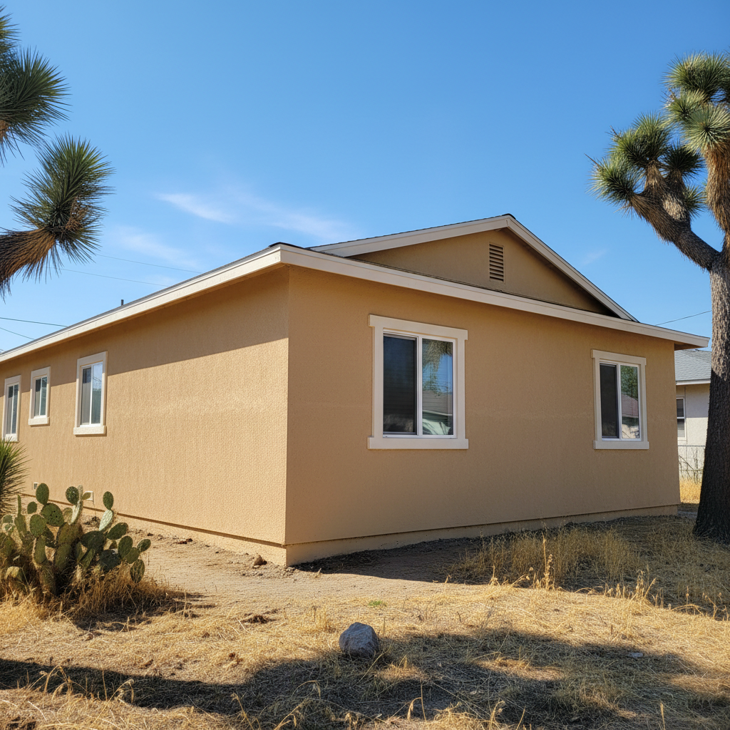Completed eifs installation work at a residential property in San Bernardino, CA
