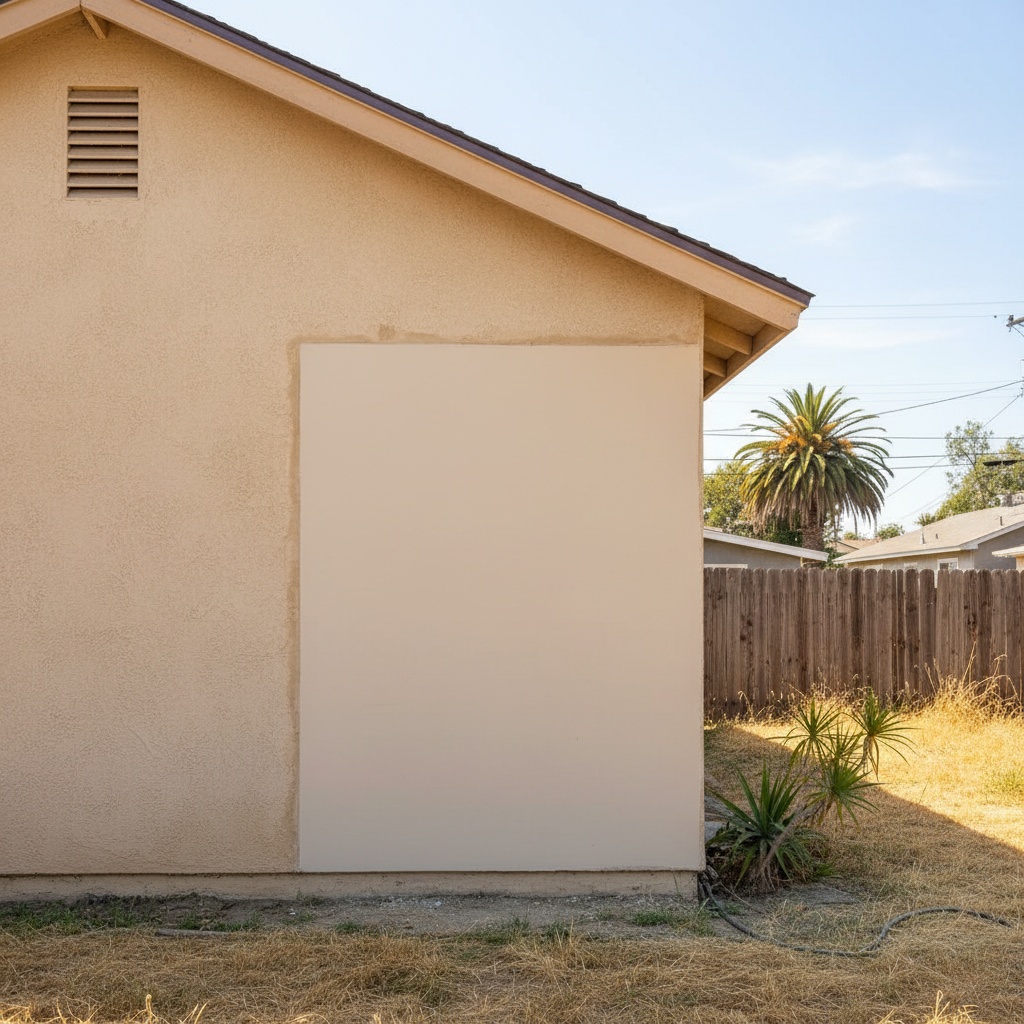 Completed stucco repair work at a residential property in Burbank, CA