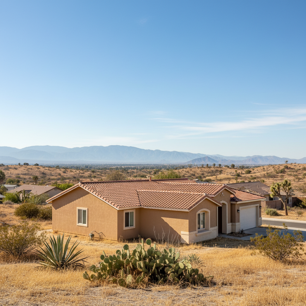 Completed residential stucco work at a residential property in Palmdale, CA
