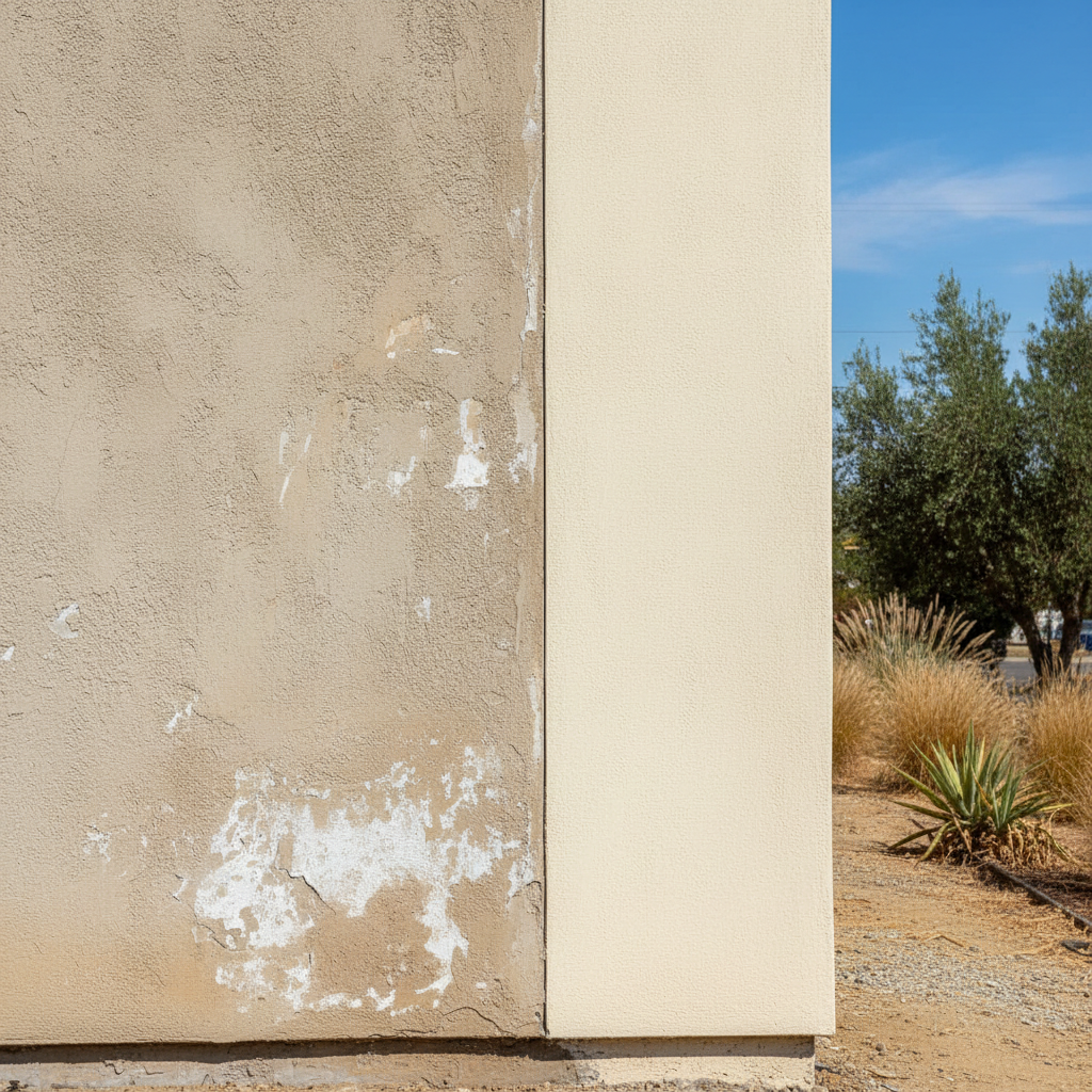 Completed stucco installation work at a residential property in North Hollywood, CA