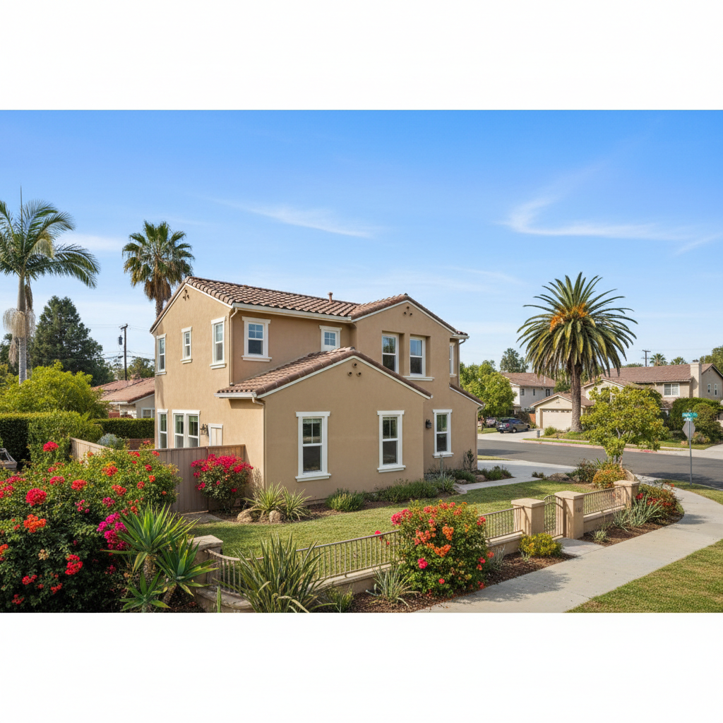 Completed commercial stucco work at a residential property in Pasadena, CA