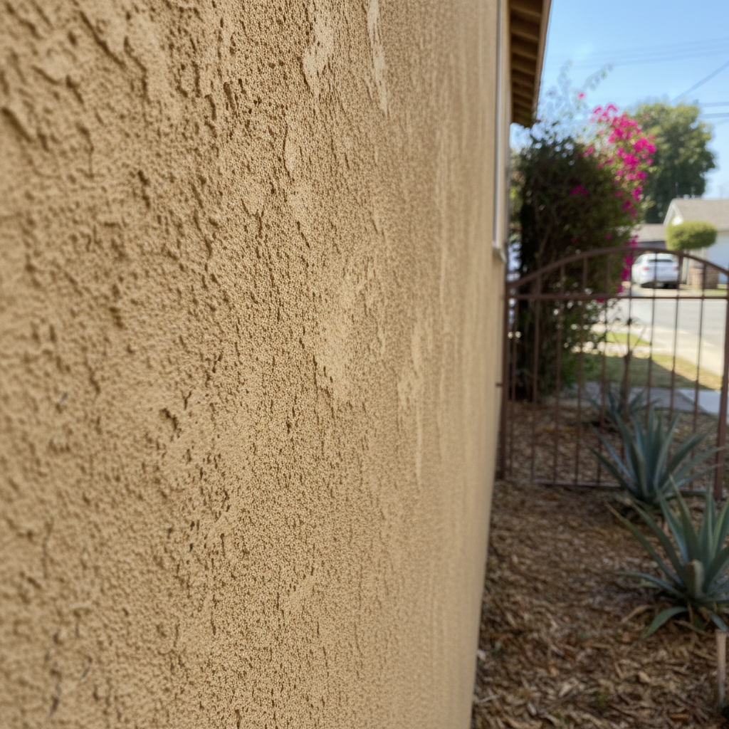 Completed stucco installation work at a residential property in North Hollywood, CA