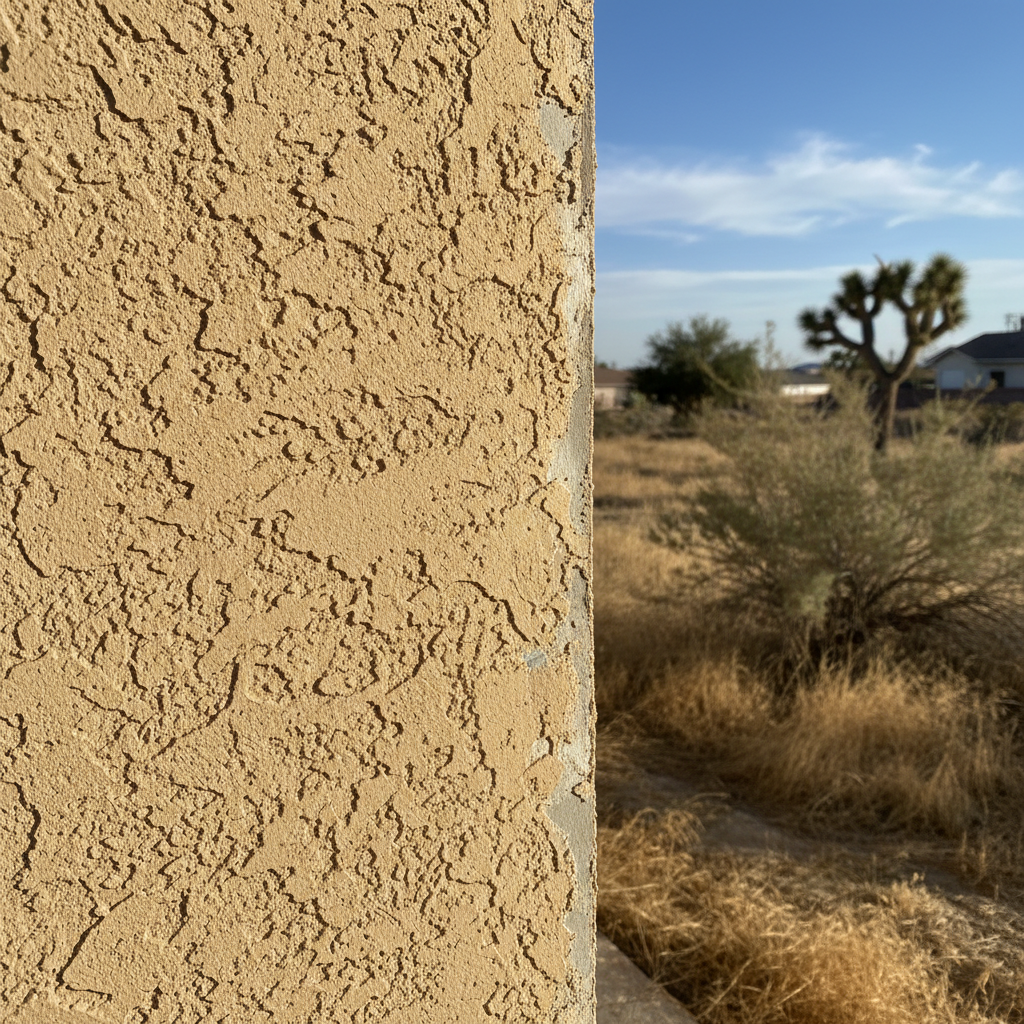 Completed stucco removal work at a residential property in Palmdale, CA