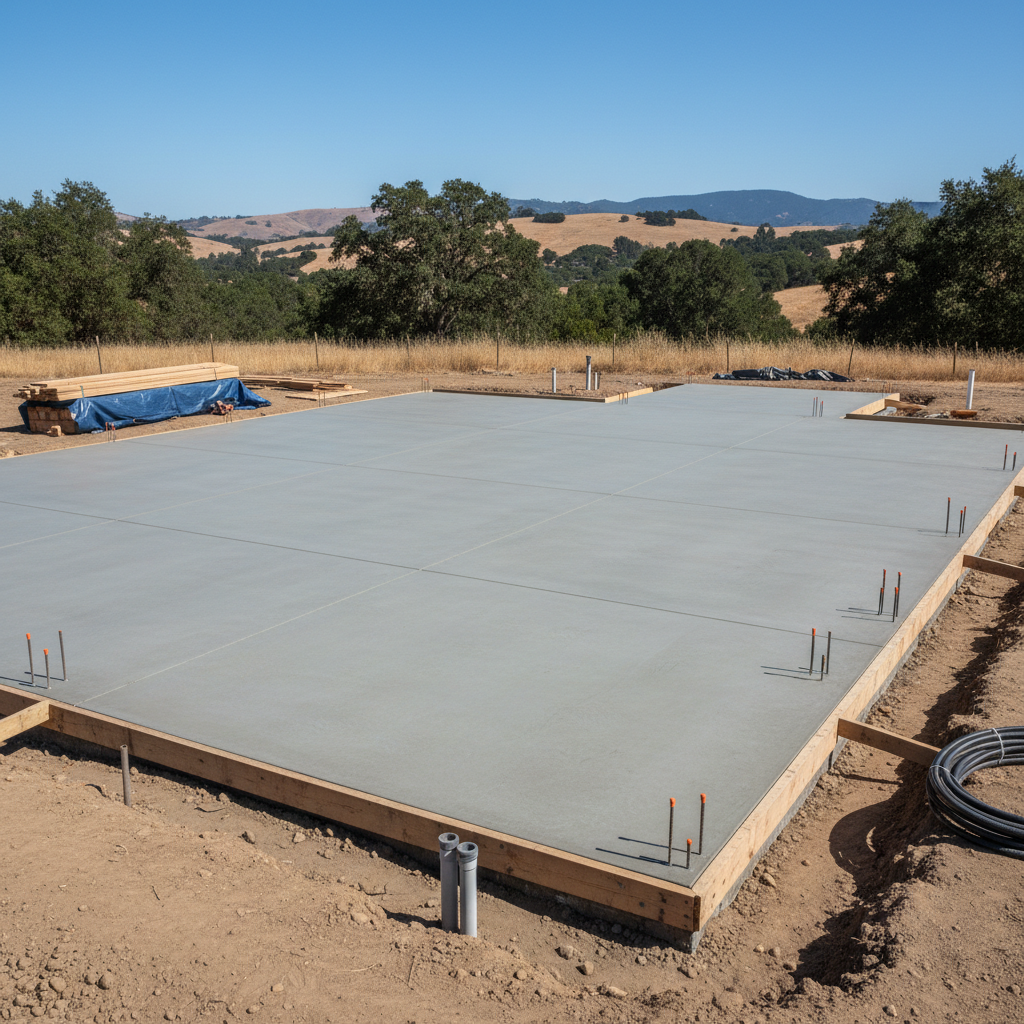 Completed foundation construction work at a residential property in Palo Alto, CA