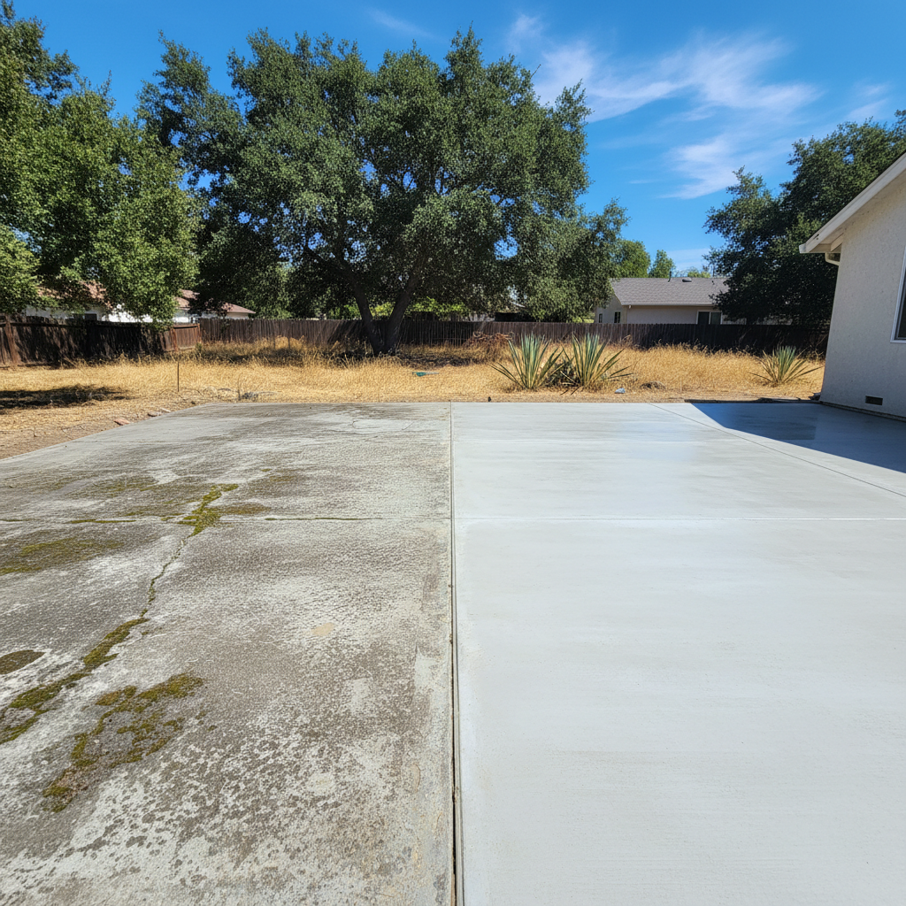 Completed concrete foundations work at a residential property in Stockton, CA