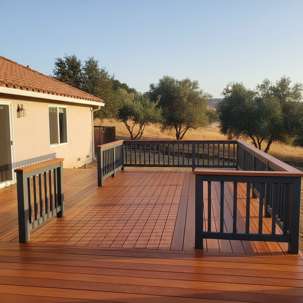 Completed deck painting & staining work at a residential property in Pittsburg, CA