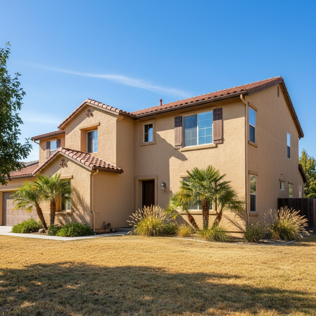 Completed stucco inspection work at a residential property in Fresno, CA