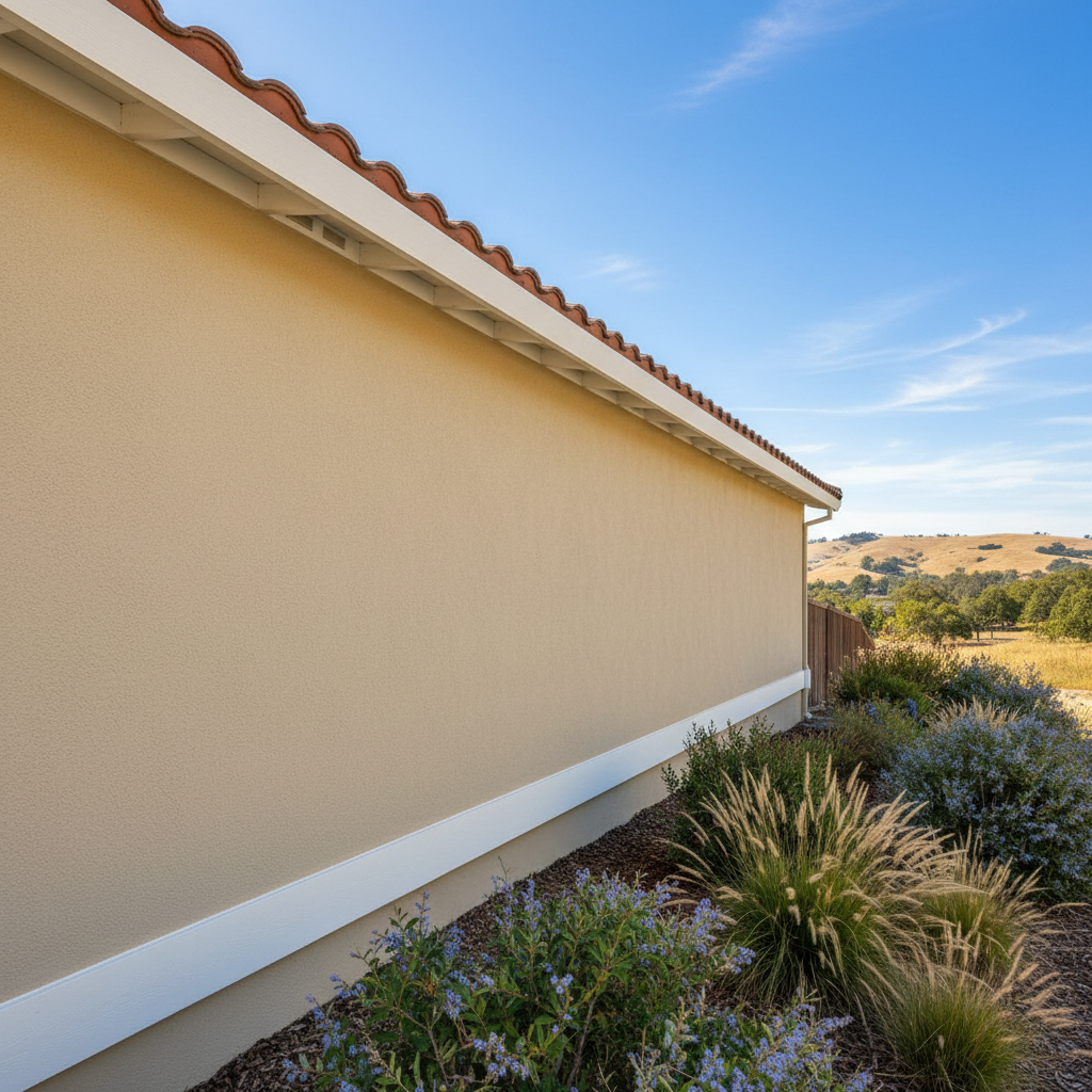 Completed stucco painting work at a residential property in Antioch, CA
