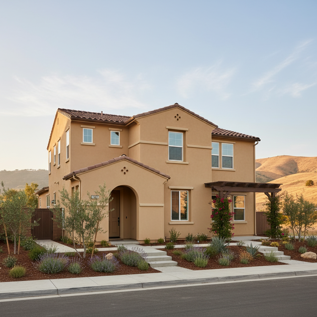 Completed residential stucco work at a residential property in Antioch, CA