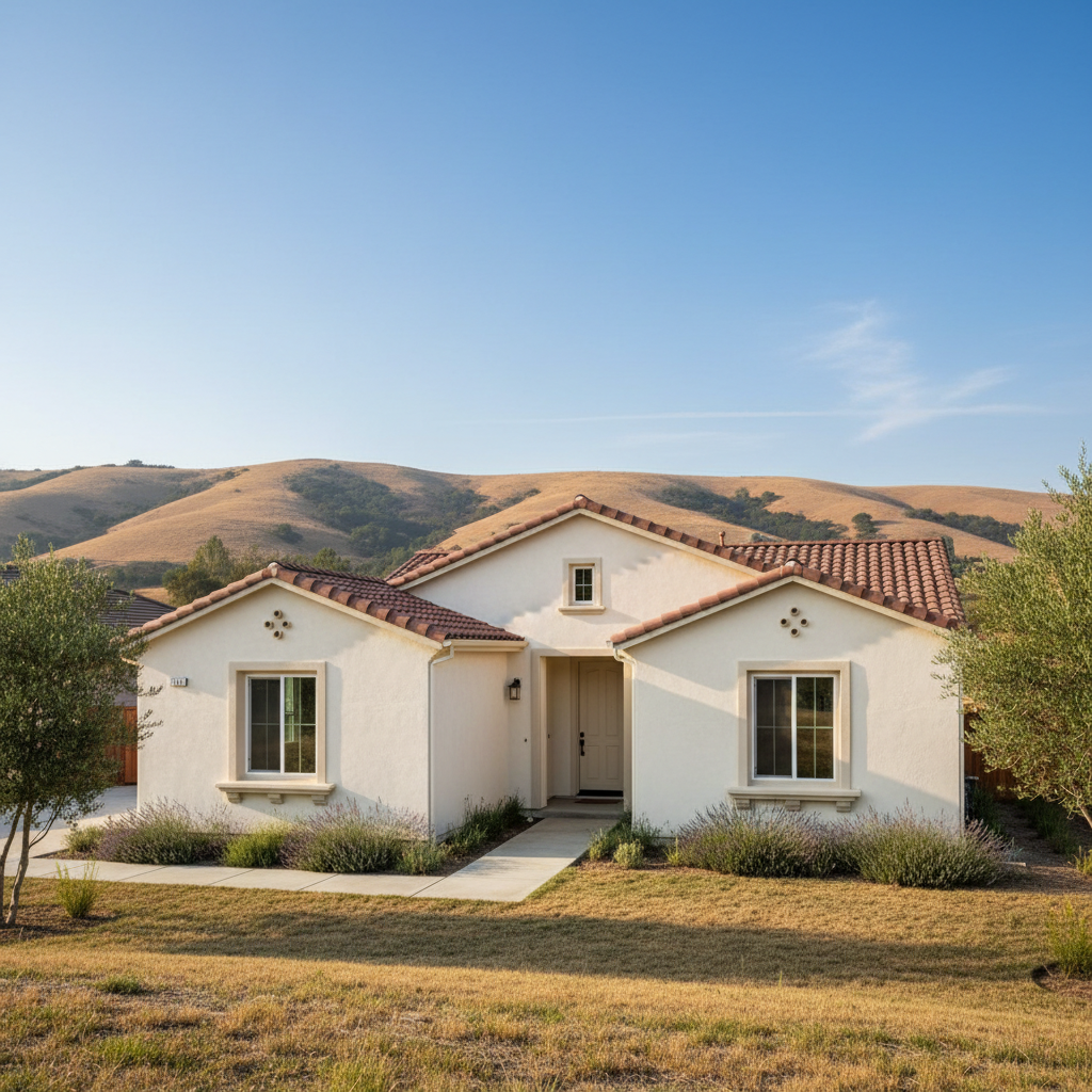 Completed residential stucco work at a residential property in Fairfield, CA