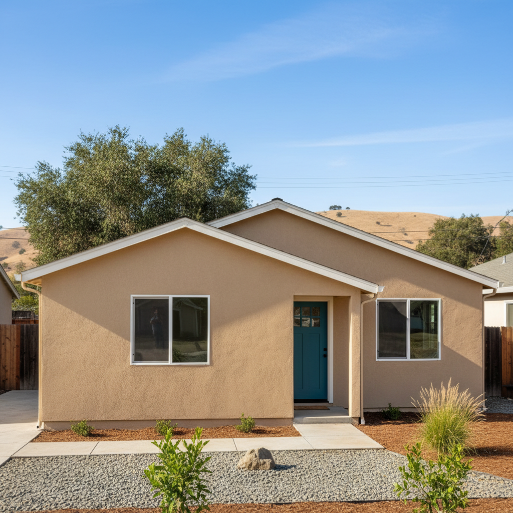 Completed commercial stucco work at a residential property in Fairfield, CA