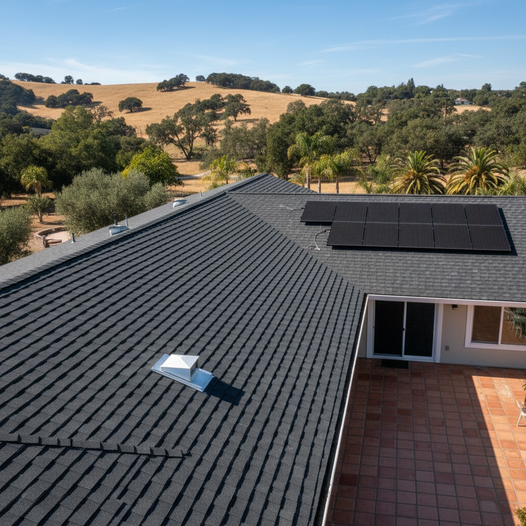 Completed roof inspection work at a residential property in Folsom, CA