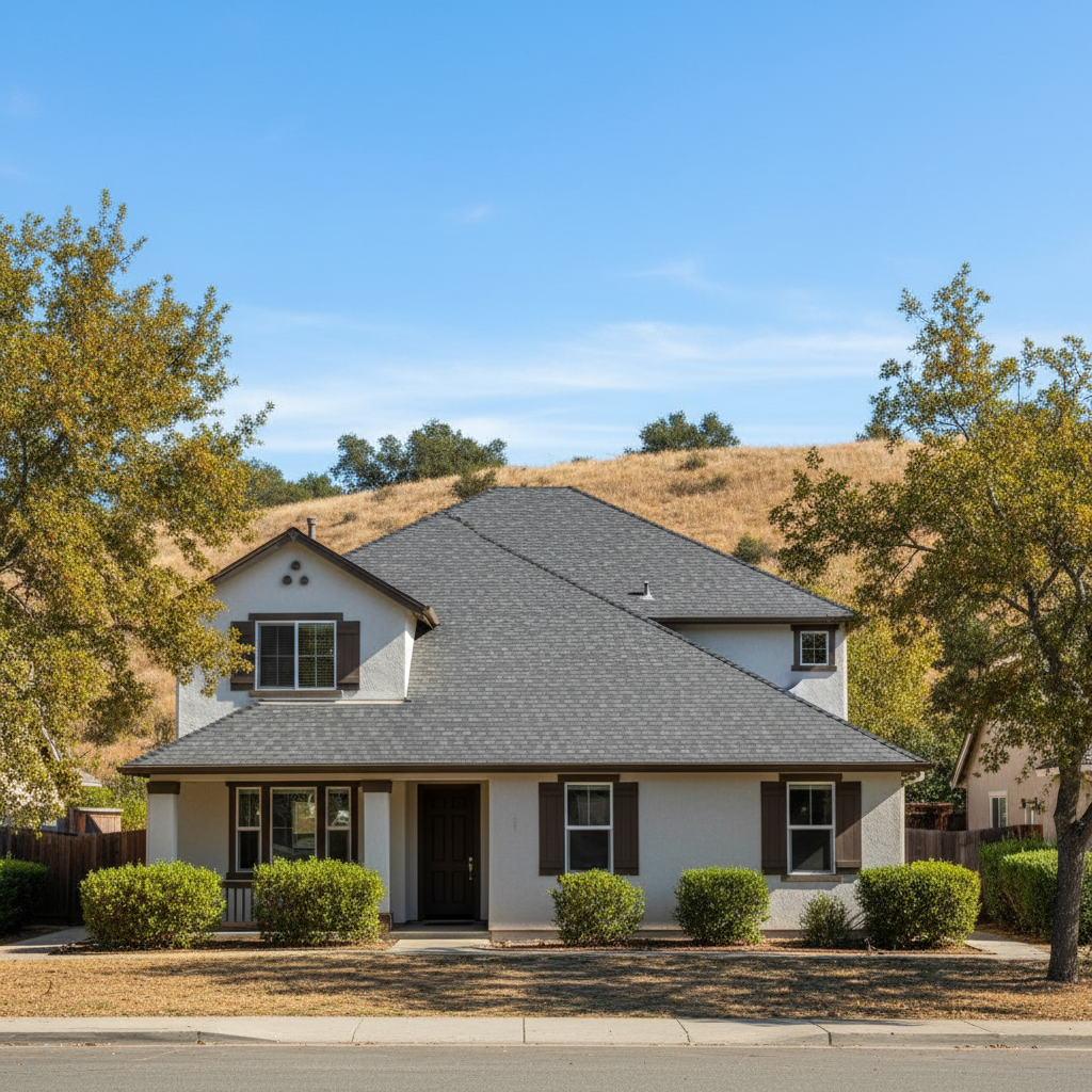 Completed new construction roofing work at a residential property in Folsom, CA