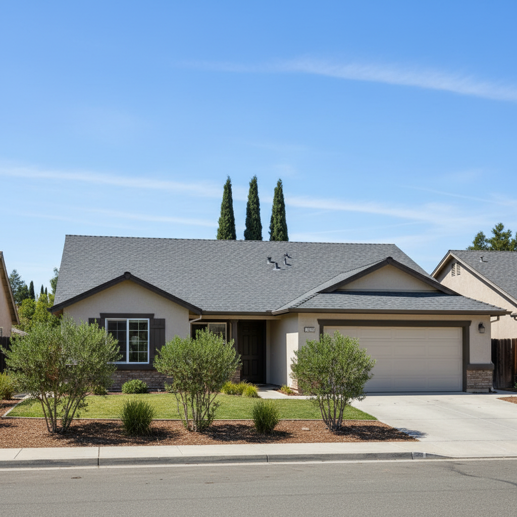 Completed storm damage repair work at a residential property in Elk Grove, CA