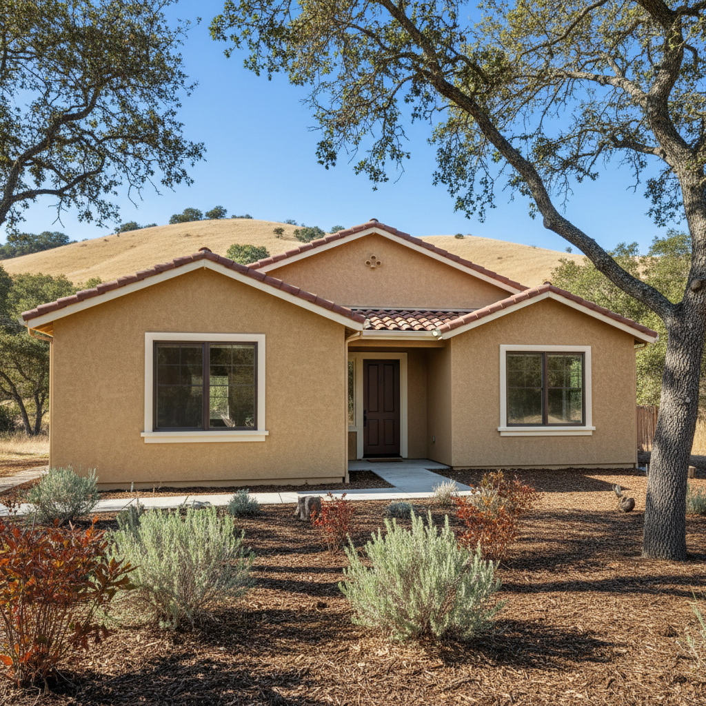Completed stucco redashing work at a residential property in Santa Rosa, CA