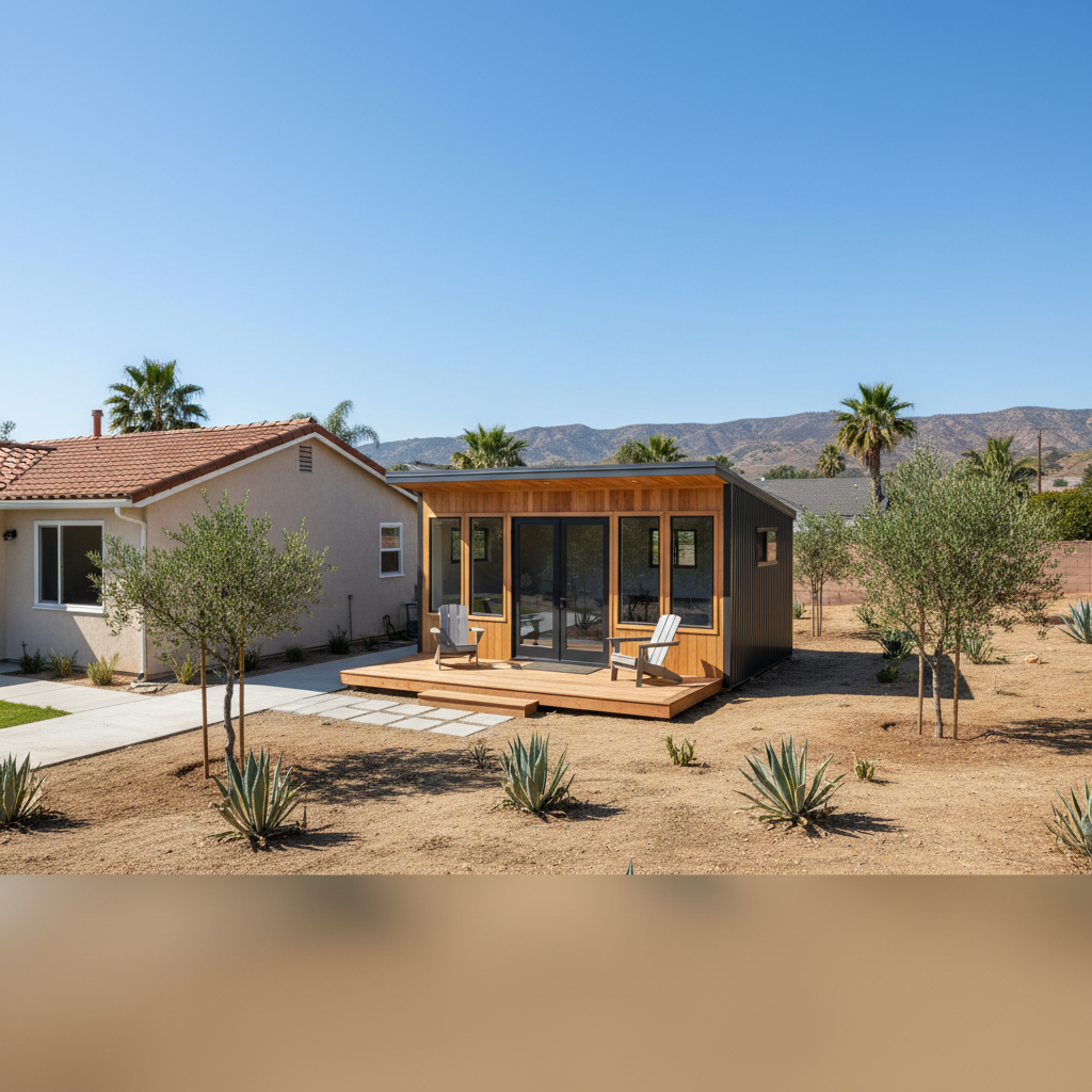 Completed office sheds work at a residential property in Los Angeles, CA