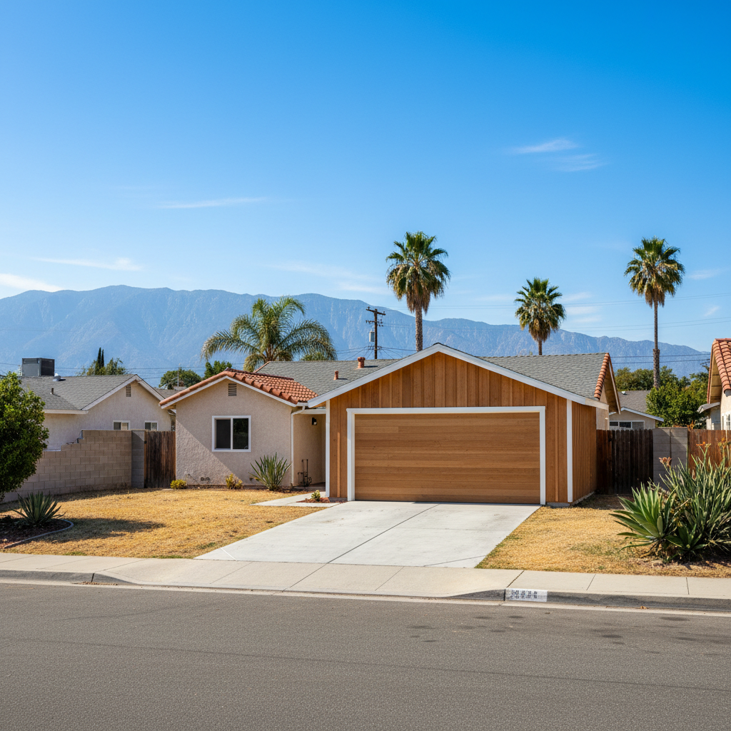 Completed garages work at a residential property in Pomona, CA