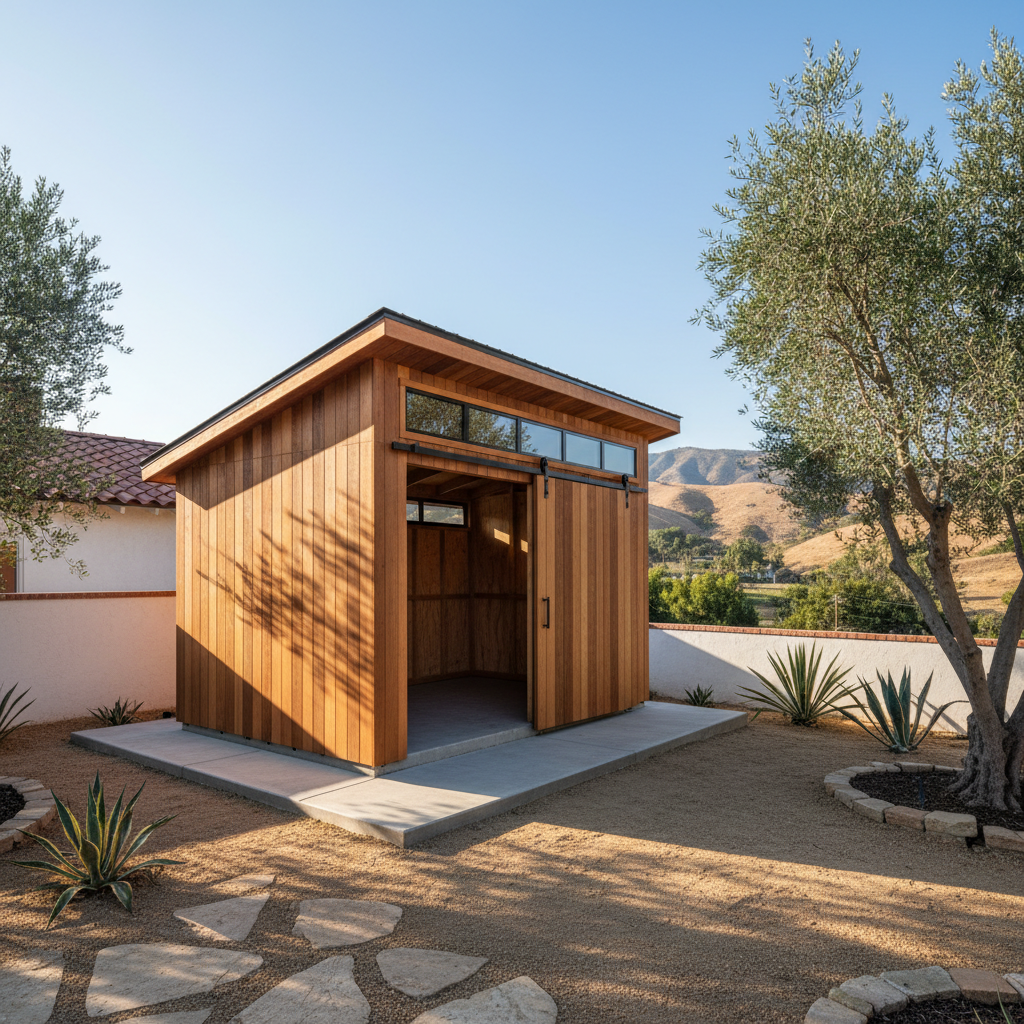 Completed custom shed design work at a residential property in Los Angeles, CA