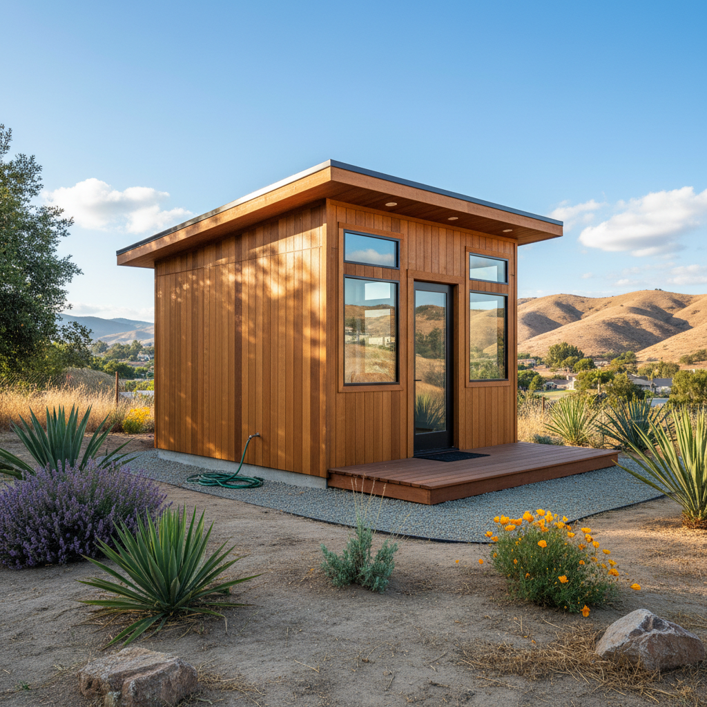Completed office sheds work at a residential property in La Mesa, CA