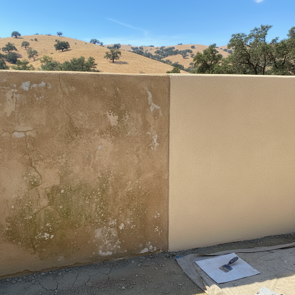 Completed stucco installation work at a residential property in Soledad, CA