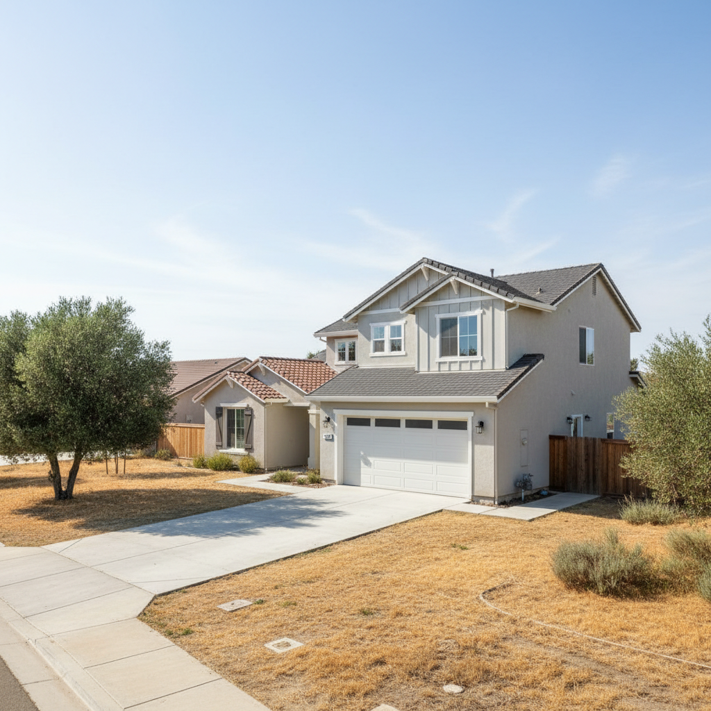 Completed garages work at a residential property in Tracy, CA