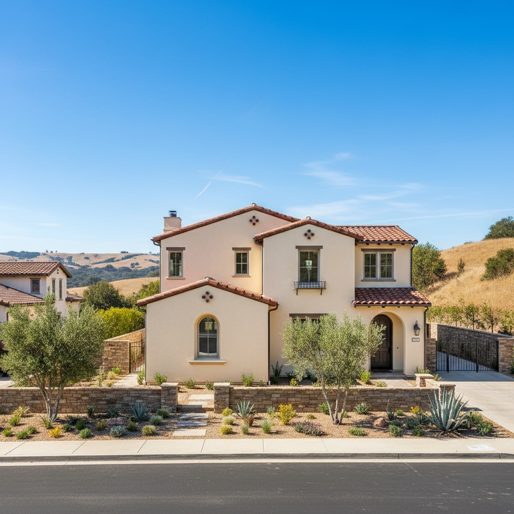 Completed stucco replacement work at a residential property in Carmel Valley, CA