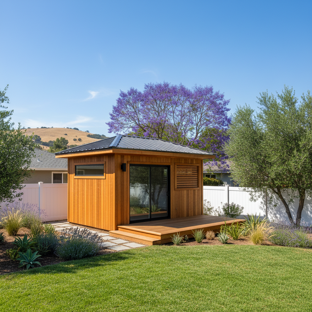 Completed custom shed design work at a residential property in San Jose, CA