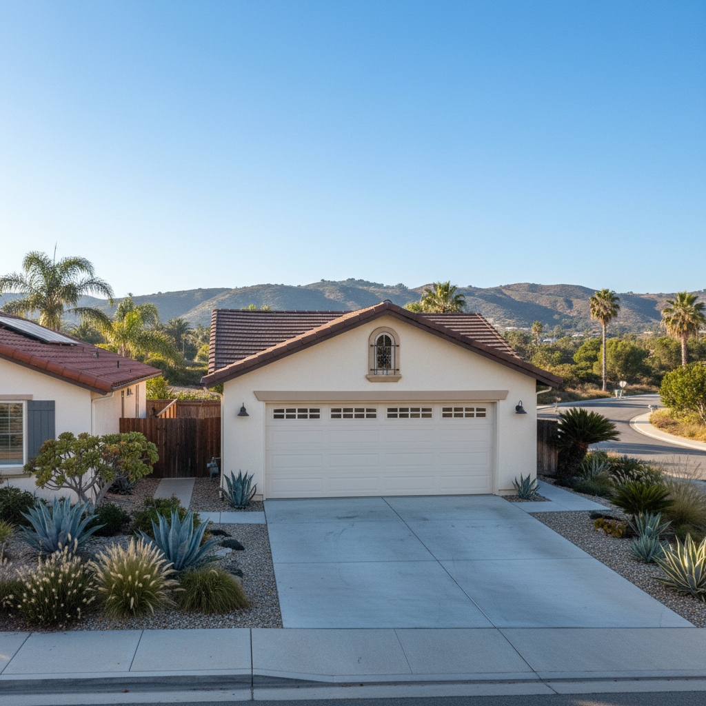 Completed garages work at a residential property in Oceanside, CA