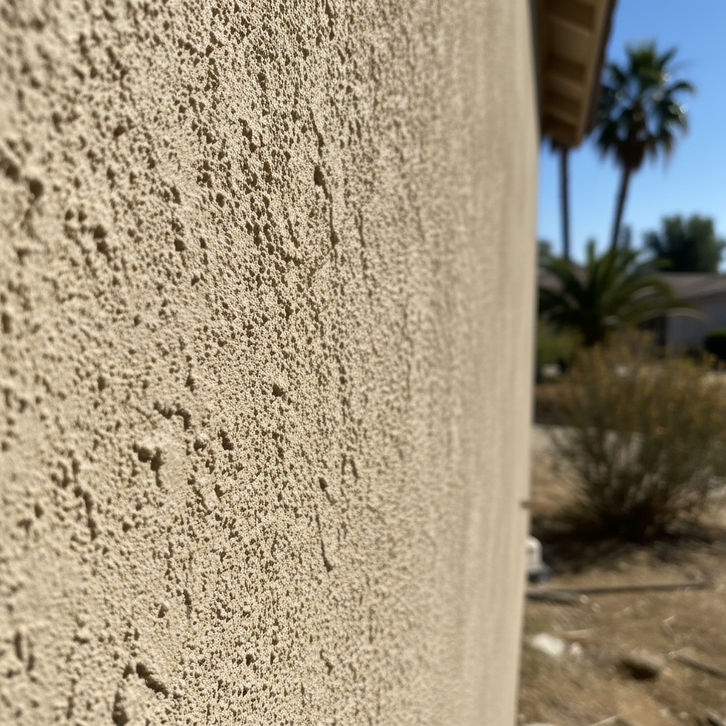 Completed stucco removal work at a residential property in Pomona, CA