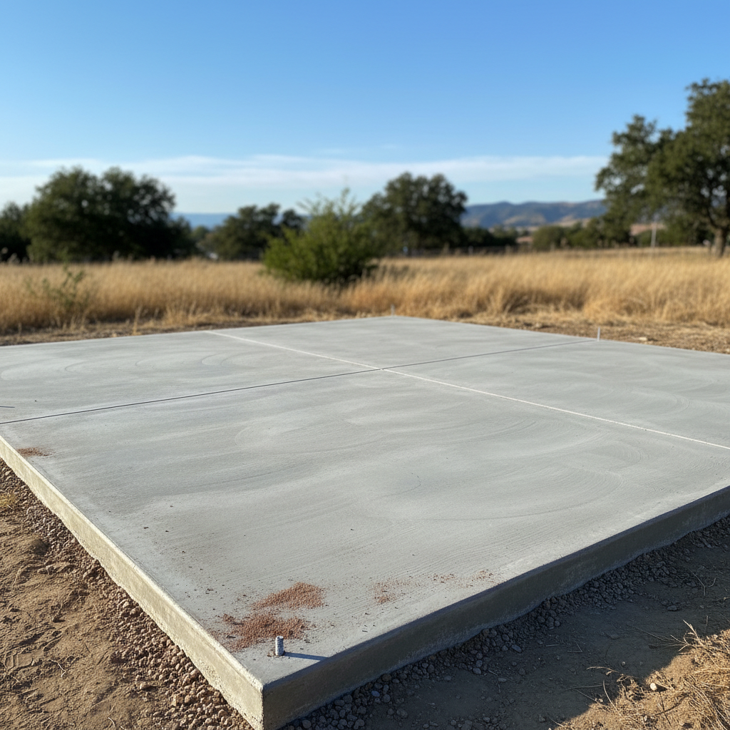 Completed shed foundation work work at a residential property in Tracy, CA