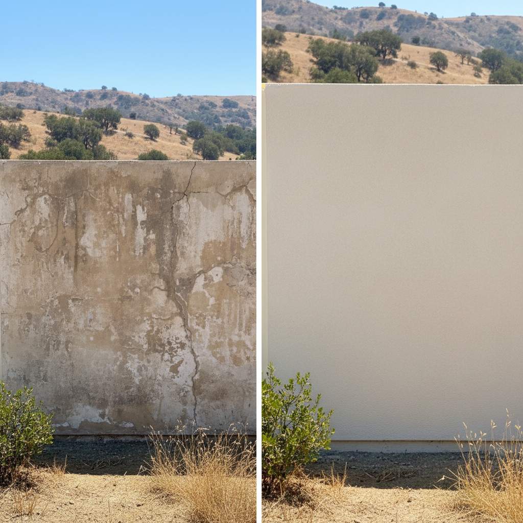 Completed stucco painting work at a residential property in Chino Hills, CA