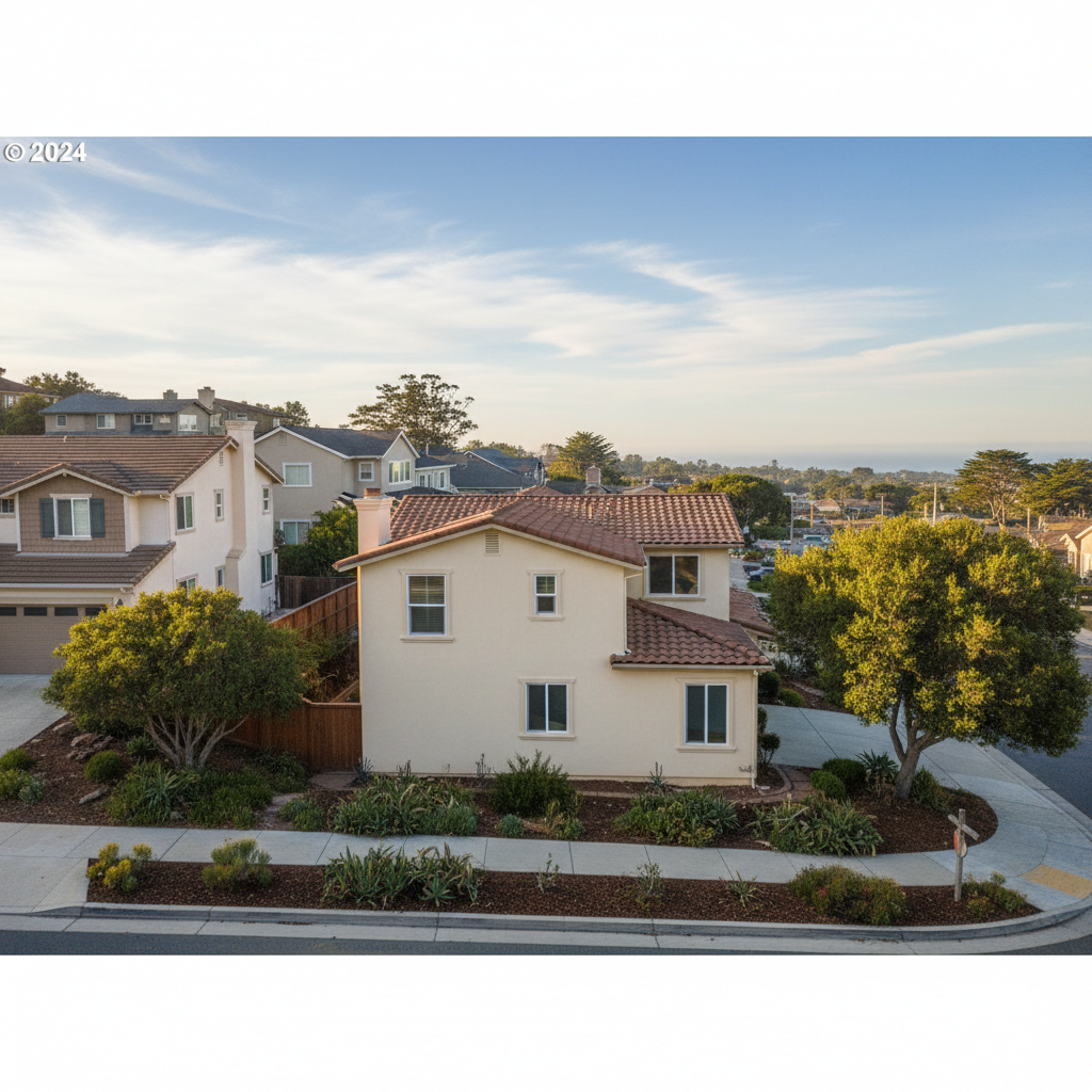 Completed stucco replacement work at a residential property in Monterey, CA