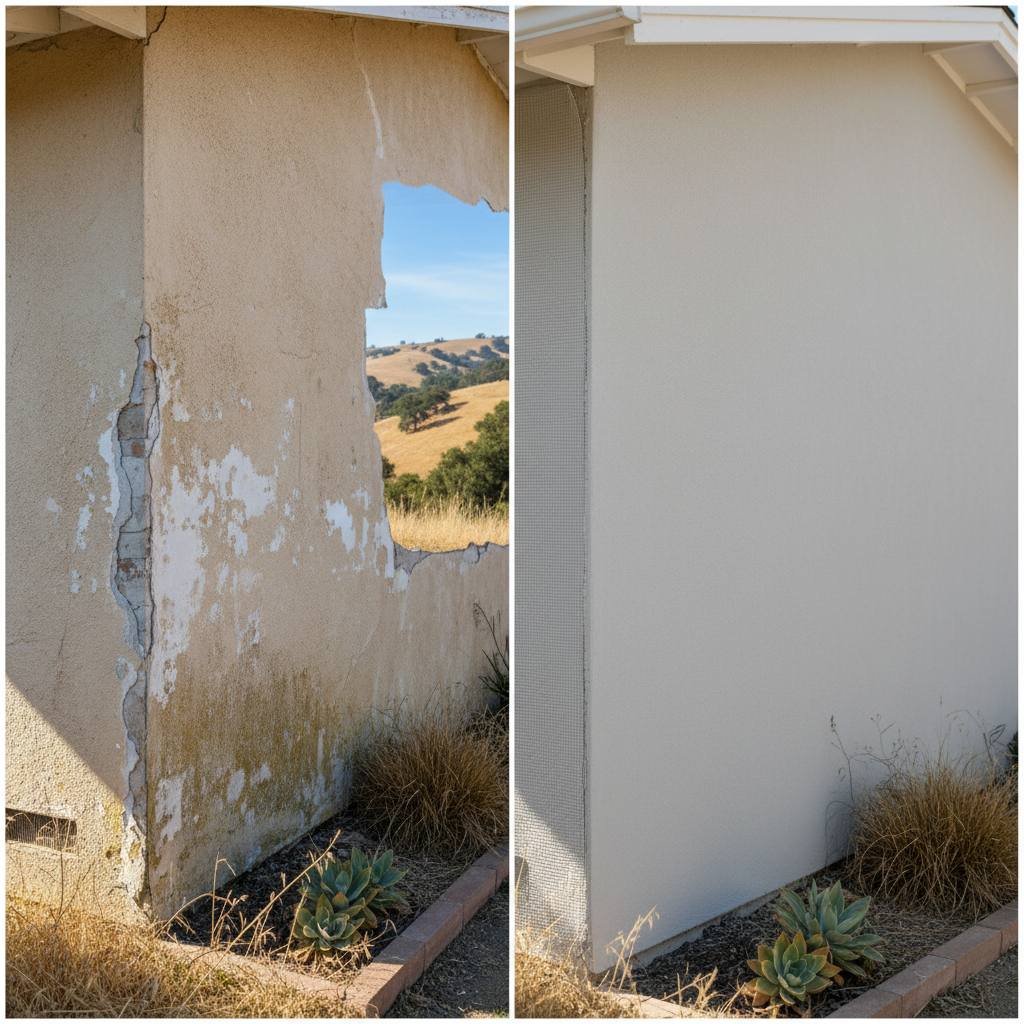 Completed eifs installation work at a residential property in Oakland, CA
