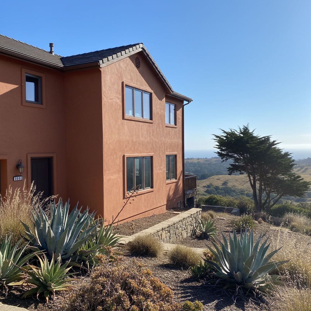 Completed stucco redashing work at a residential property in Monterey, CA