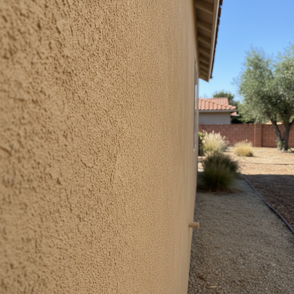 Completed stucco repair work at a residential property in Milpitas, CA