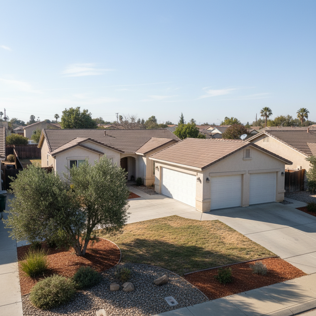 Completed garages work at a residential property in Tracy, CA